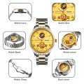 2024 SKMEI M024 Men Luxury Luminous Analog Watches Stainless Steel Automatic Watch